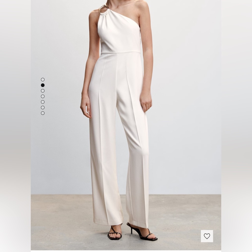 Asymmetrical Jumpsuit with metallic design from MANGO